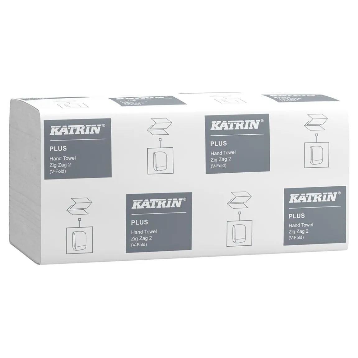 Pappershandduk Katrin V-Fold Plus 2-lg 224x230mm