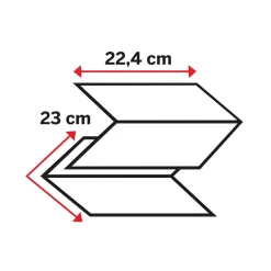 Pappershandduk Katrin V Zig Zag 2-lg 224x230mm