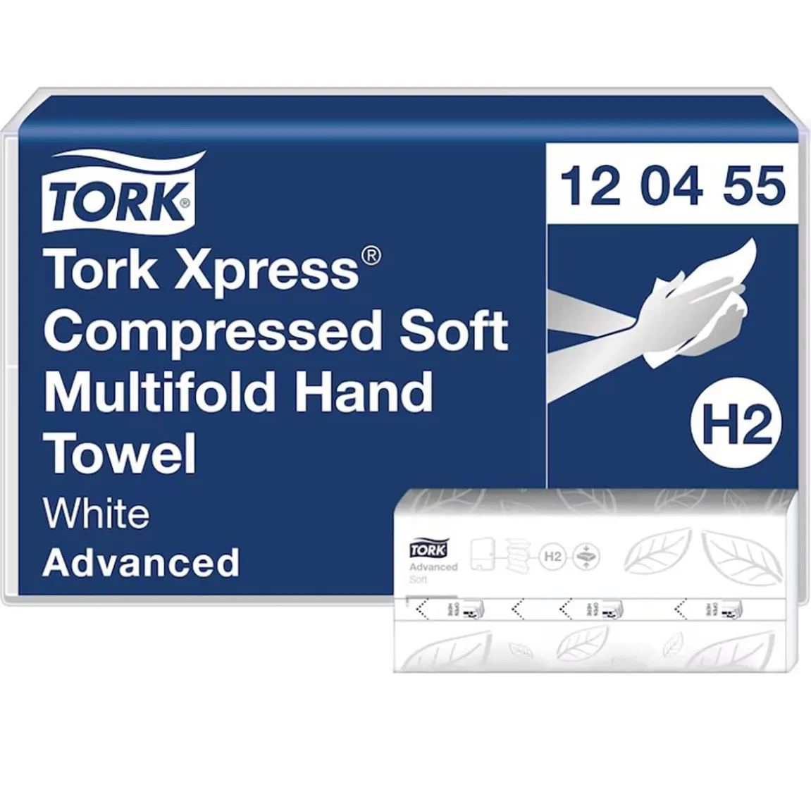 Pappershandduk Tork H2 Adv 2-lg Kompr 212x242mm