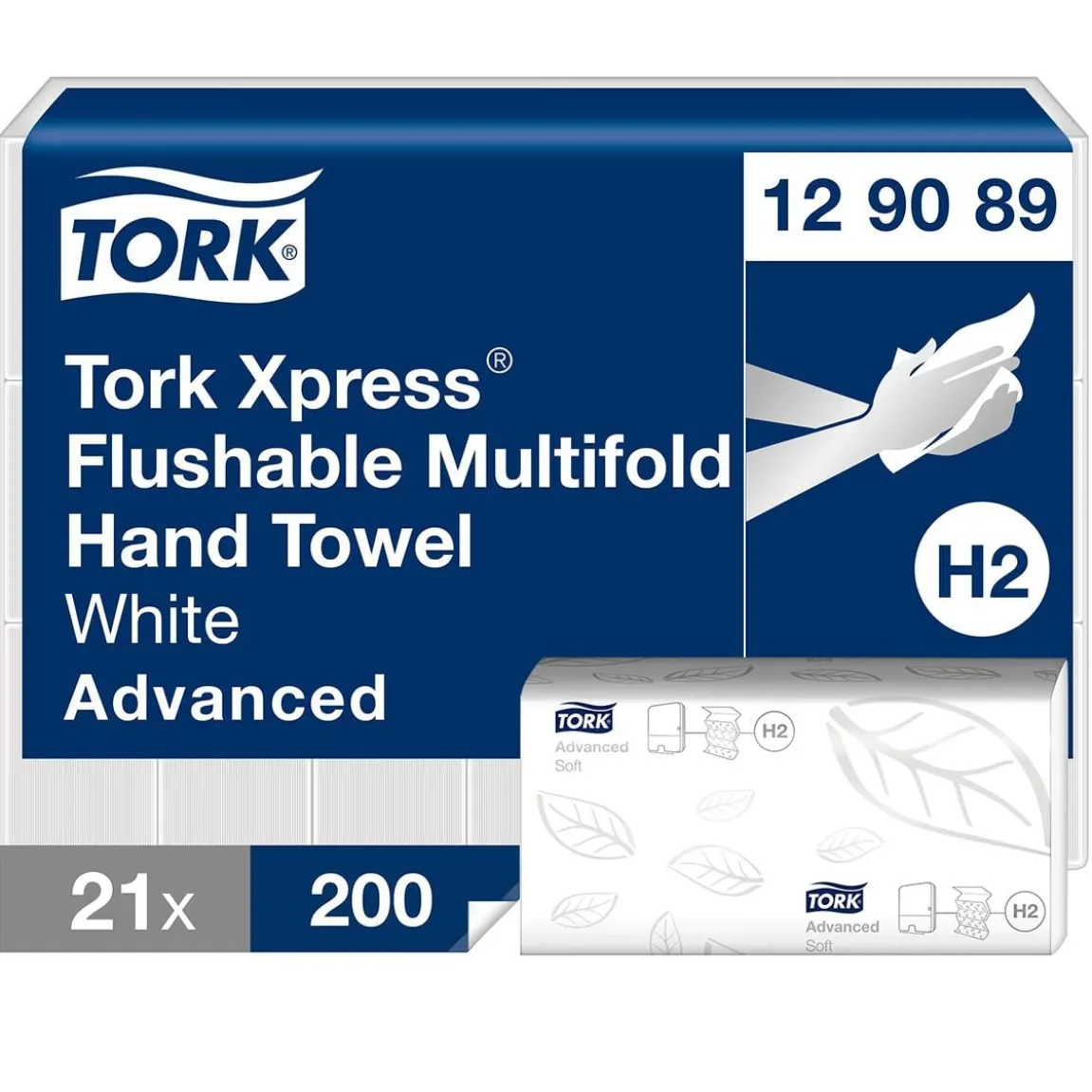 Pappershandduk Tork H2 Adv 2-lg Spolbar 213x240mm