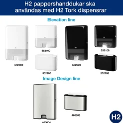 Pappershandduk Tork H2 Adv 2-lg 213x320mm