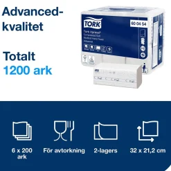 Pappershandduk Tork H2 Komprimerad Adv 2-lg 212x320mm
