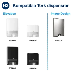 Pappershandduk Tork H2 Komprimerad Prem 2-lg 212x240mm
