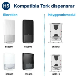 Pappershandduk Tork H5 PeakServe Adv 201x225mm