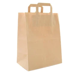 Papperskasse Platta Handtag Brun 260x170x320mm 16L