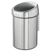 Papperskorg Brabantia Touch Bin brilliant stål 3L