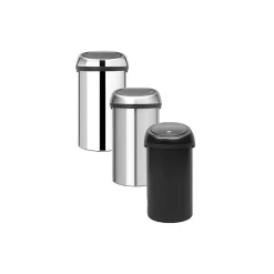 Papperskorg Brabantia Touch Bin Matt Svart 60L