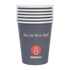 Pappersmugg AllOffice SW Grå 24cl