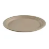 Papperstallrik Abena Flat Oval Bagasse Brun 26x19cm