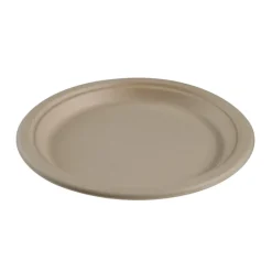 Papperstallrik Abena Flat Rund Bagasse Brun Ø23cm