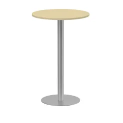 Pelarbord Lanab Björk/Silver Ø700 H1100mm