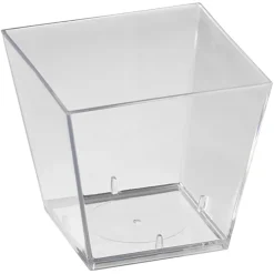 Plastbägare Fyrkantig Duni PS Klar 49x49x46mm 60ml