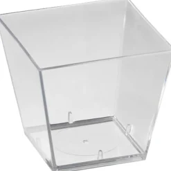 Plastbägare Fyrkantig Duni PS Klar 49x49x46mm 60ml
