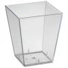 Plastbägare Fyrkantig Duni PS Klar 57x57x67mm 150ml