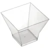 Plastbägare Fyrkantig PS Klar 62x62x60mm 120ml
