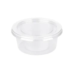 Plastbägare Rund Med Lock PP/PET Klar Ø97x45mm 200ml
