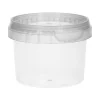 Plastbägare Rund Med Lock Tätslutande PP 120ml Klar Ø69mm 120ml