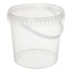 Plastbägare Rund Med Tätt Lock & Handtag Ø165mm 2000ml
