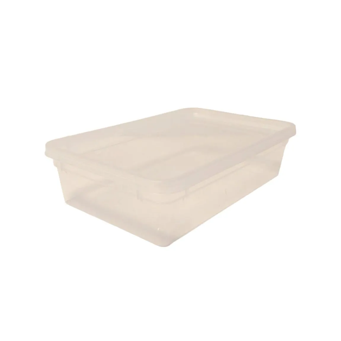 Plastburk Med Slätt Lock PP Klar 185x125x50mm 800ml