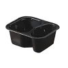 Plastform Duniform 2-F PP Svart 220/140ml
