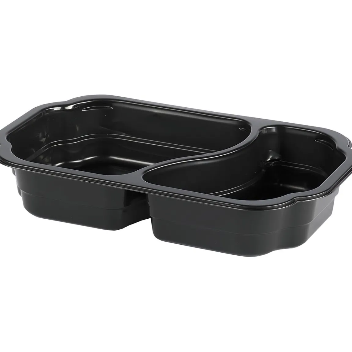 Plastform Duniform 2-F PP Svart 500/400ml