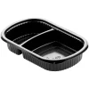 Plastform Duni Mealbox 2-F PP Svart 500/250ml