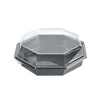 Plastform Duni Octaview Apet Grå/Klar 230x230x80mm 1292ml