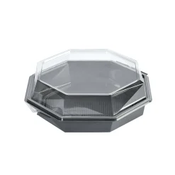 Plastform Duni Octaview Apet Grå/Klar 230x230x80mm 1292ml