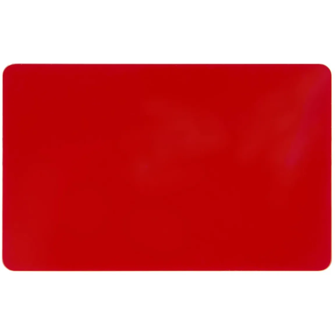 Plastkort CR80 utan magnetband röd 85x54 mm