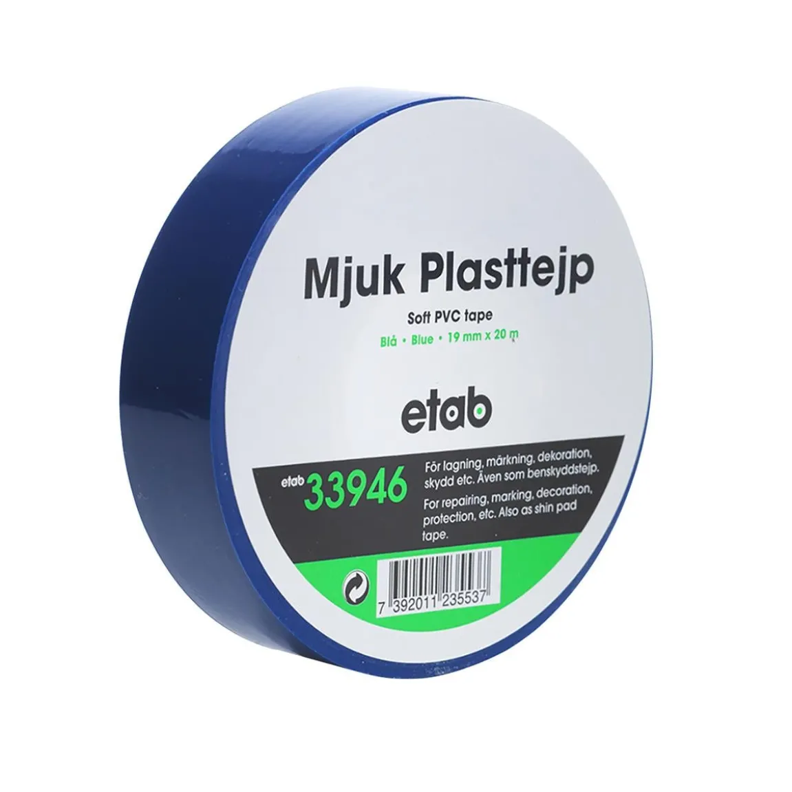 Plasttejp Etab 33946 PVC Blå 19mm x 20m