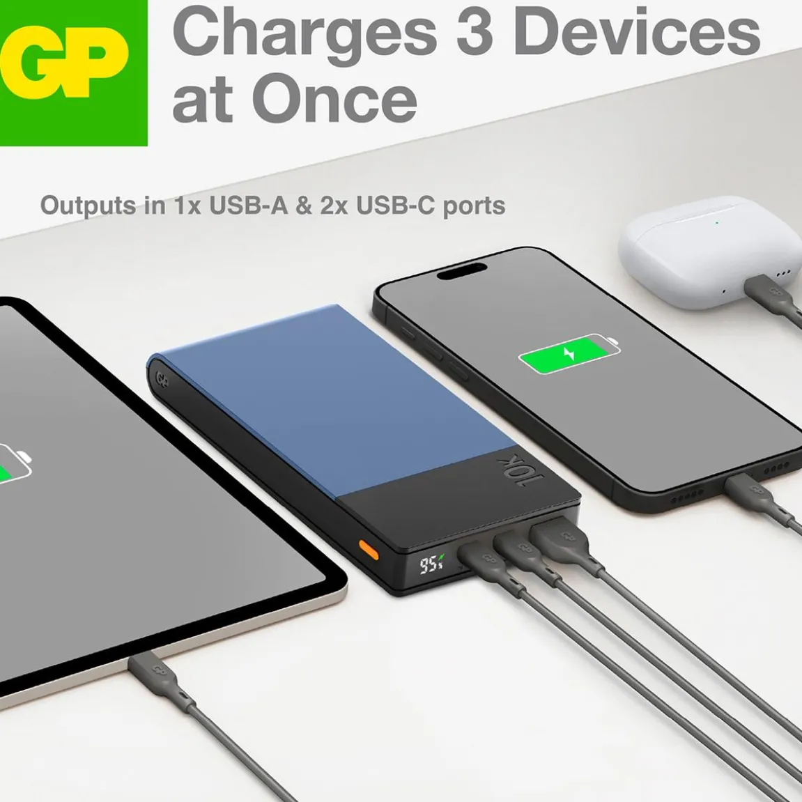 Powerbank GP M2+ 10000mAh Blå