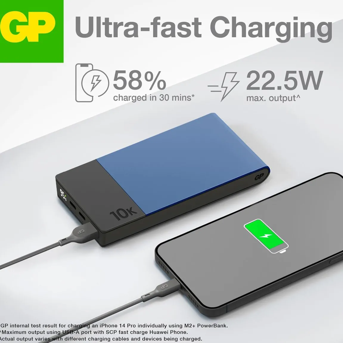 Powerbank GP M2+ 10000mAh Blå