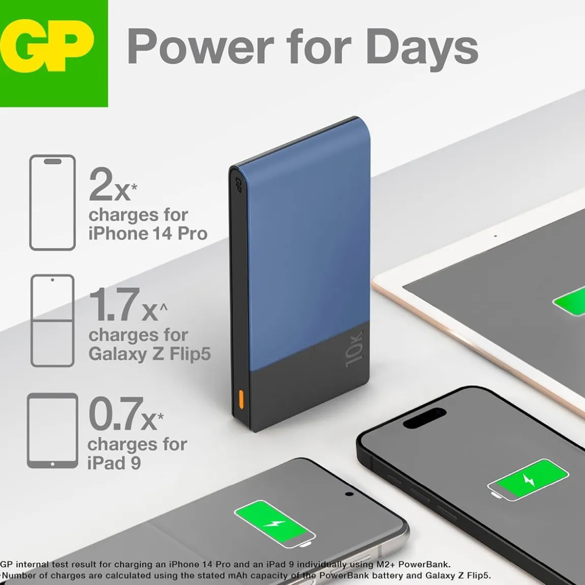 Powerbank GP M2+ 10000mAh Blå