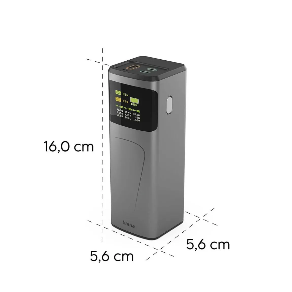 Powerbank Hama 2xUSB-C 1xUSB-A 65W 20000mah