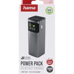Powerbank Hama 2xUSB-C 1xUSB-A 65W 20000mah