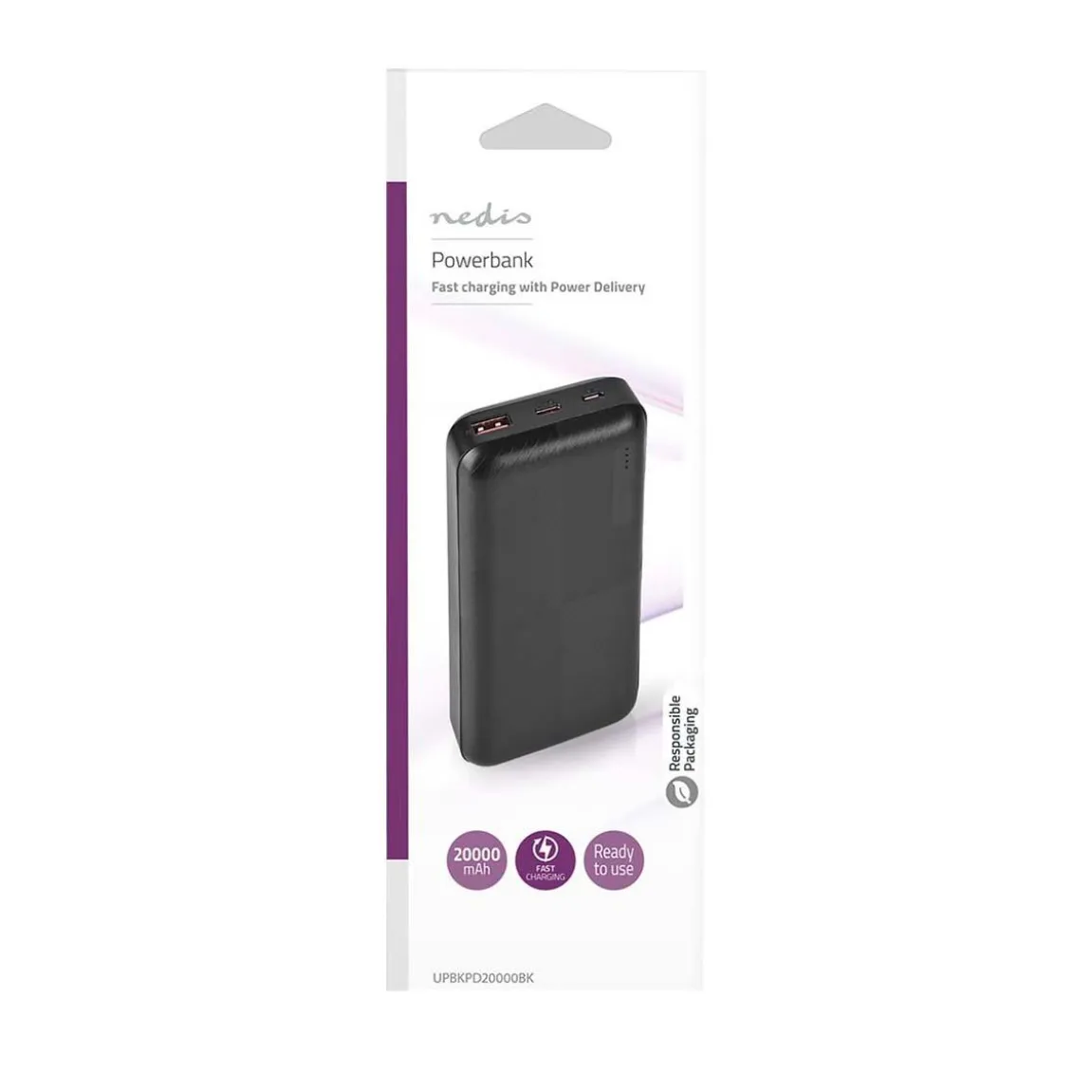 Powerbank Nedis 20000mAh Svart