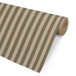 Presentpapper Rand Slät Kraft Brun/Olivgrön 57cm x 154m 7kg
