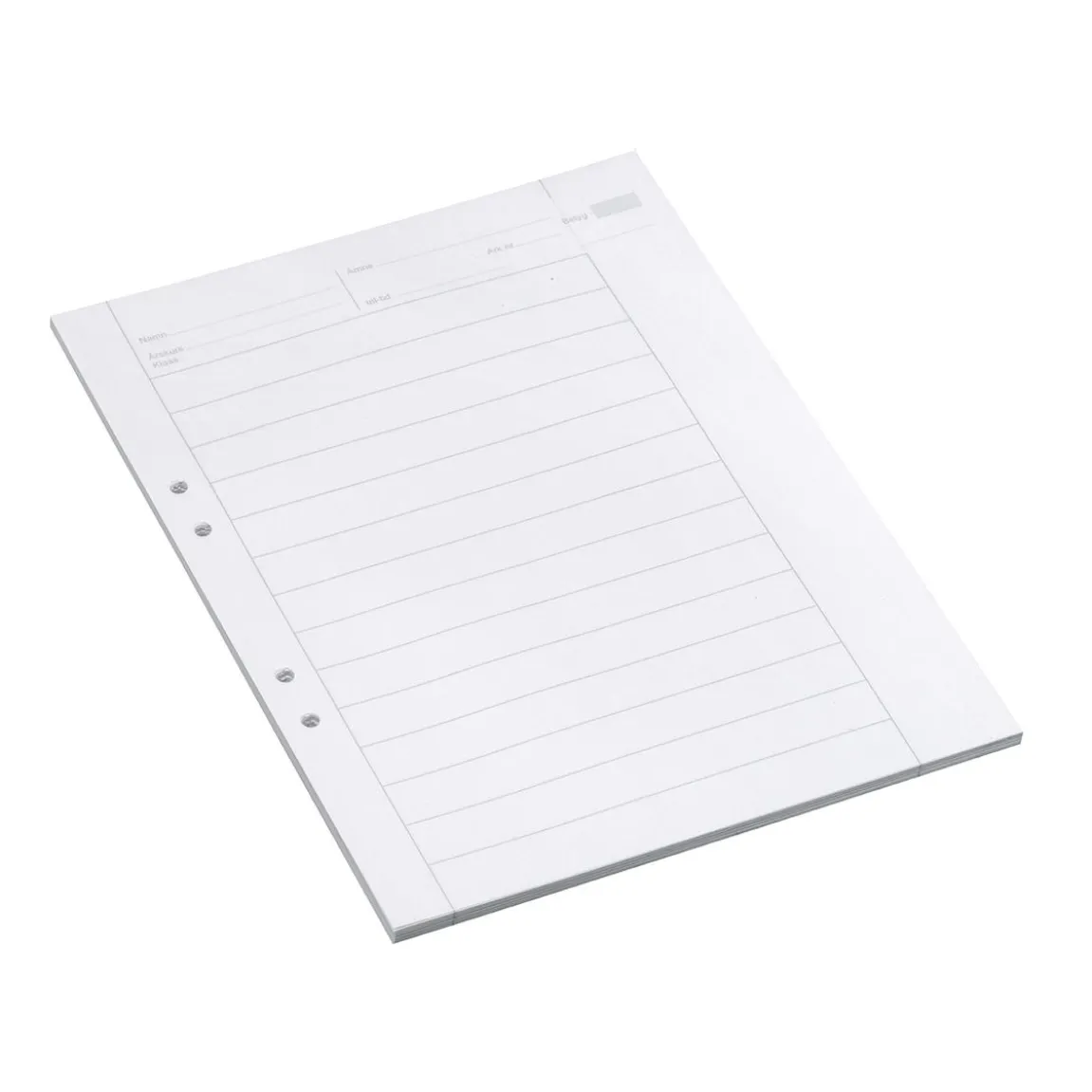 Provskrivningsblad Bantex Linjerat 18mm Lösblad A4 70g