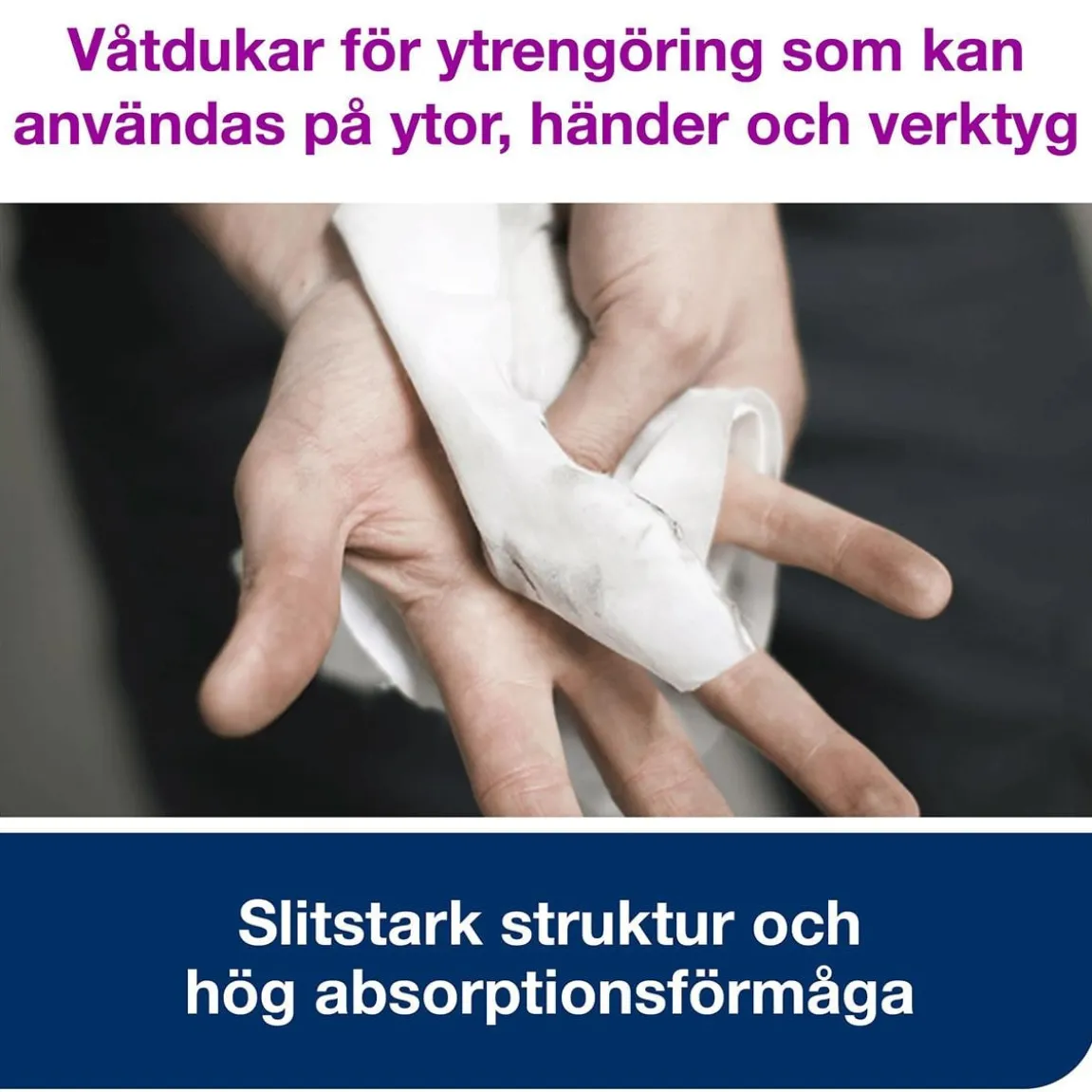 Refill Tork W15 Våtdukar För Ytrengöring Vit