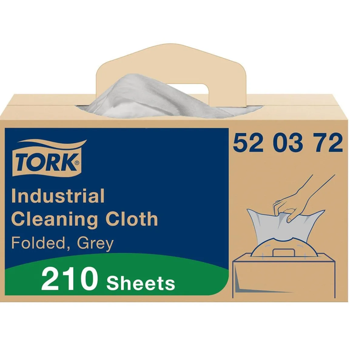 Rengöringsduk Tork W7 Flexibel Box Grå 35,5x41,5cm