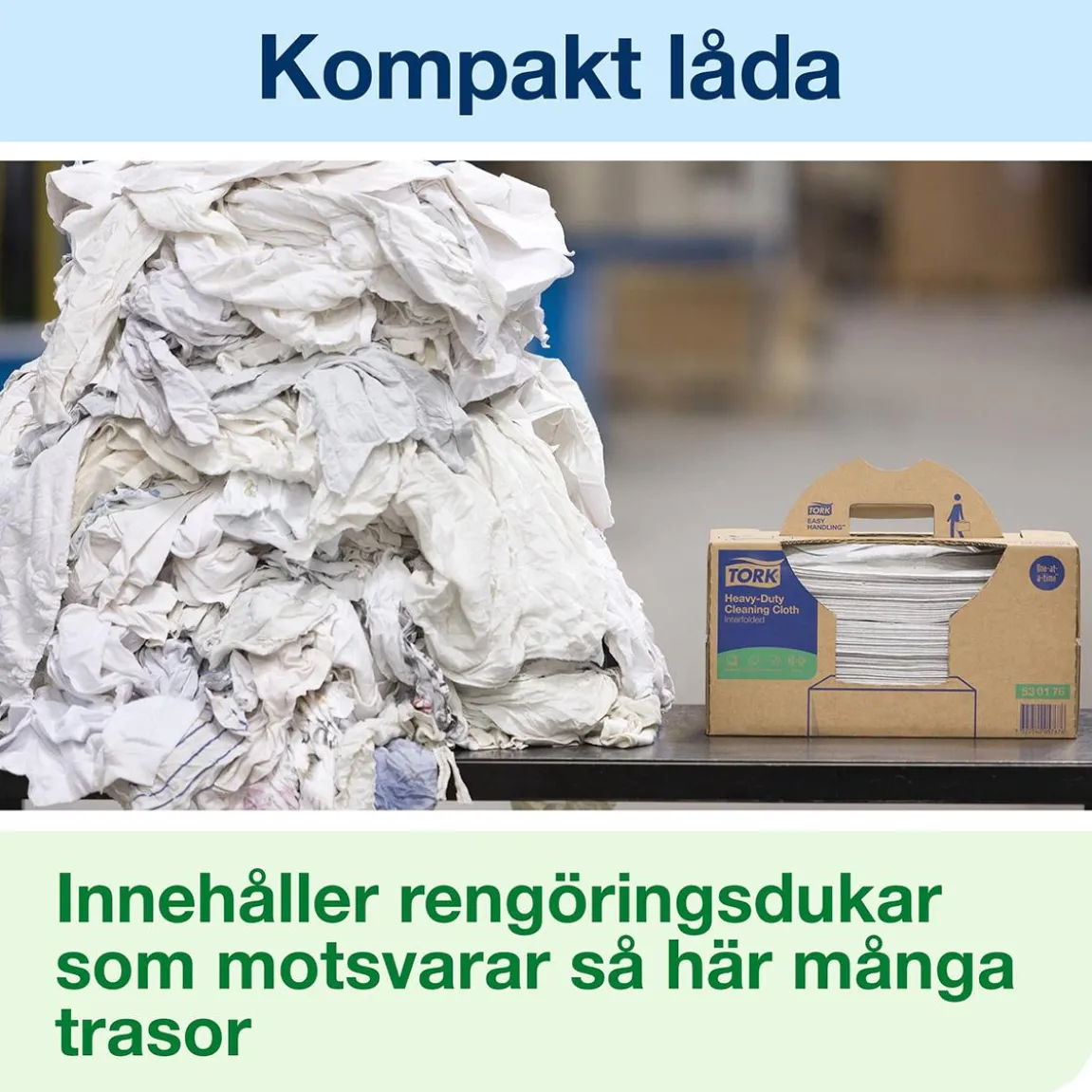 Rengöringsduk Tork W7 Flexibel Box Vit 35,5x61,5cm