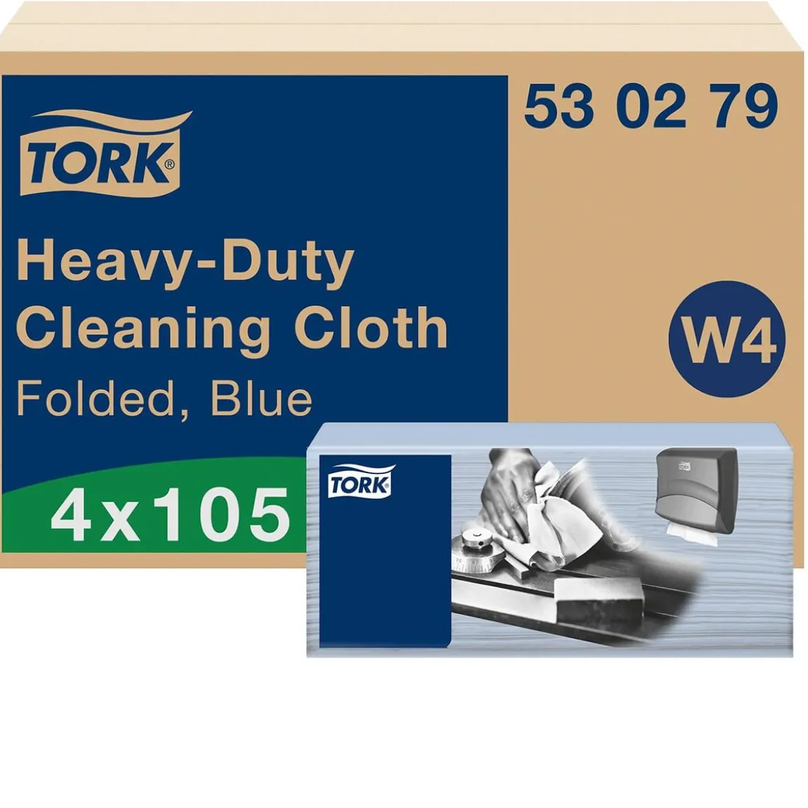 Rengöringsduk Tork W4 Kraftig Blå 35,5x41,5cm