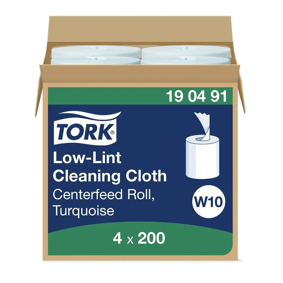 Rengöringsduk Tork W10 Precision Turkos 16,5cm x 60m