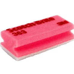 Rengöringssvamp Scotch-Brite 363 Med Grepp Rosa/Vit 7x15cm