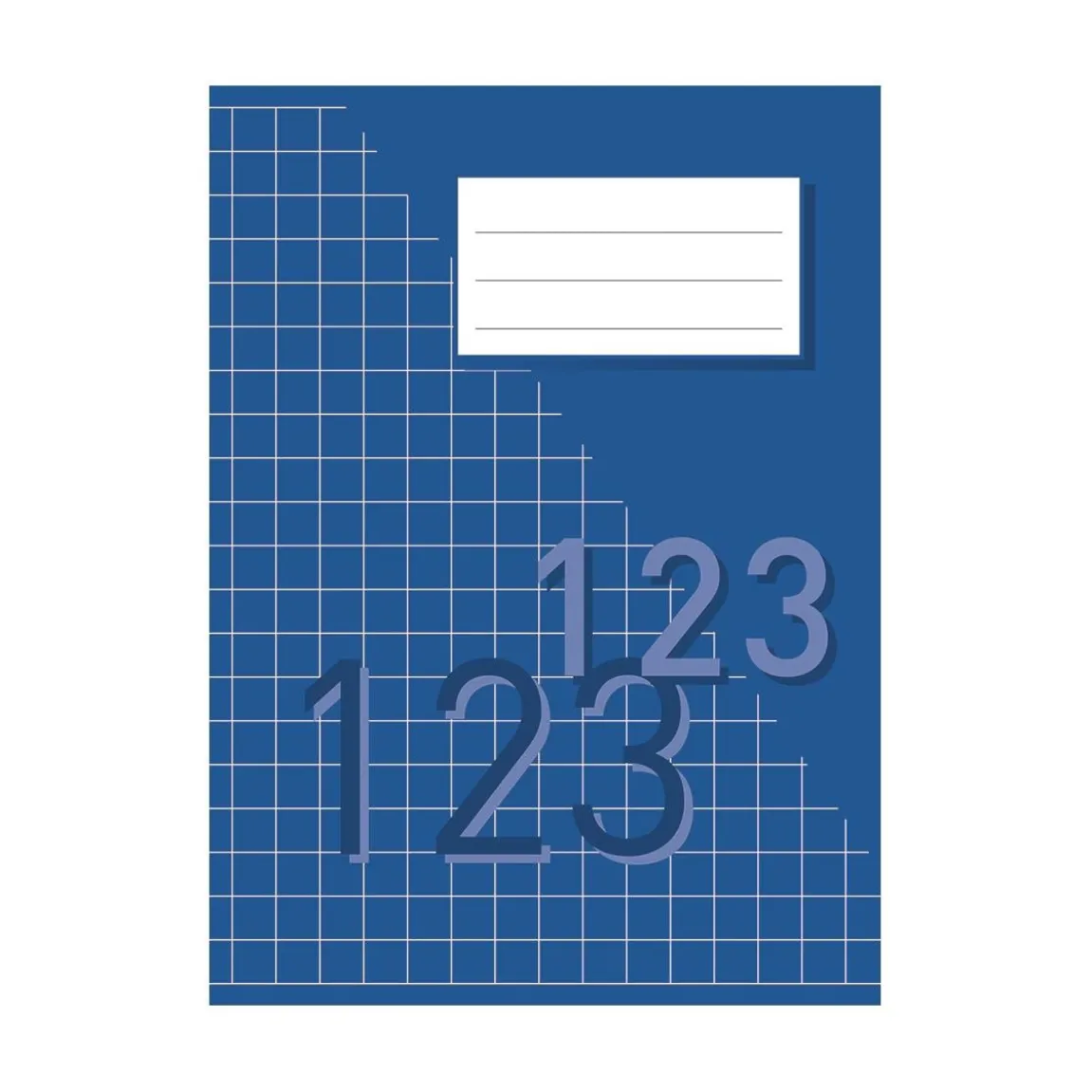 Räknehäfte Rutat 10x10mm 24 Blad Blå A5 70g