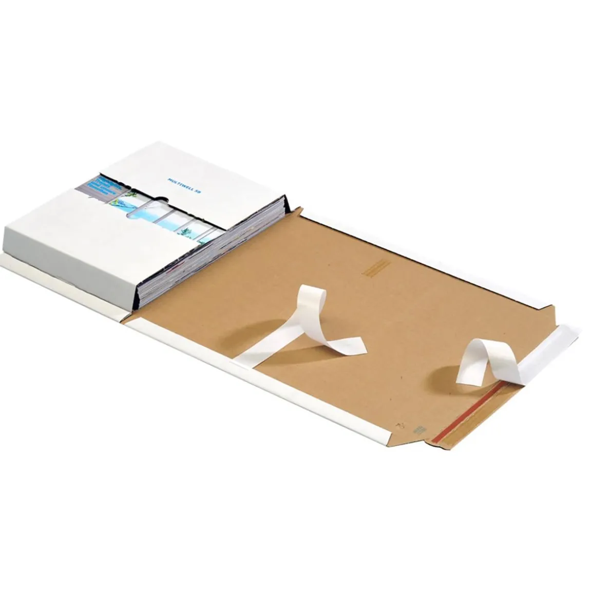 Räkpåse Fodrad Papper Vit 390x265x170mm