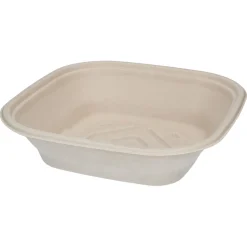 Salladsskål Fyrkantig Bagasse brun 4500ml