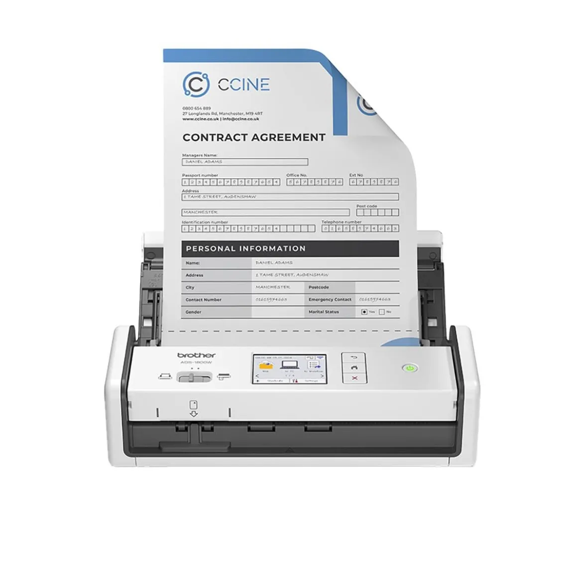 Scanner Brother ADS-1800W För Dokument