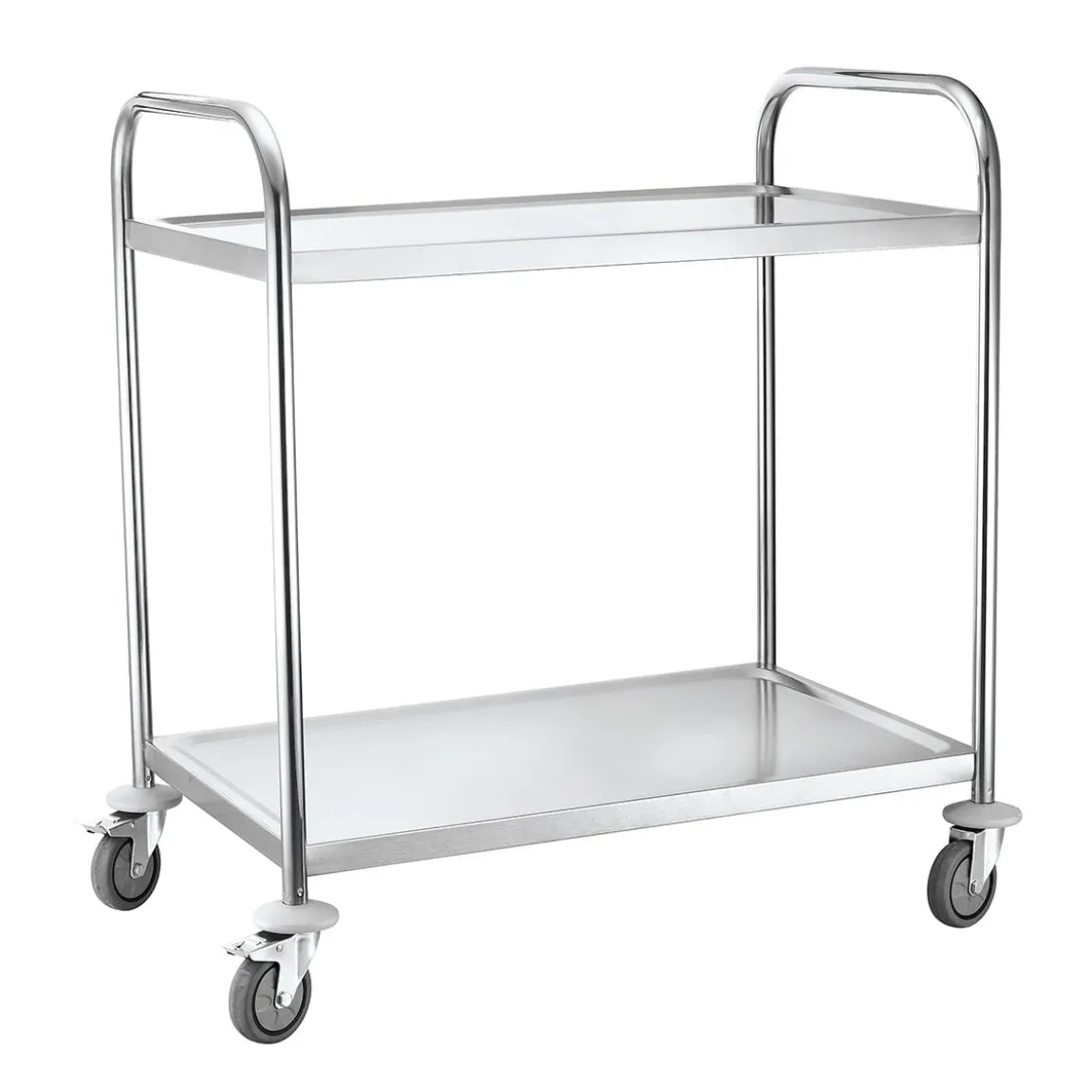 Serveringsvagn Hendi Rostfitt Stål 2 Plan 2 Låsbara Hjul 905x585x945mm