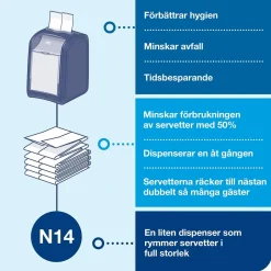 Servettdispenser Tork Xpressnap Fit N14